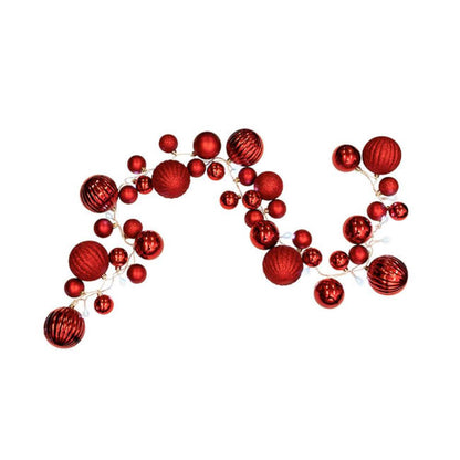 Nylora LED Bauble Garland Red (180cmL) Set of 3 - House of Hyne