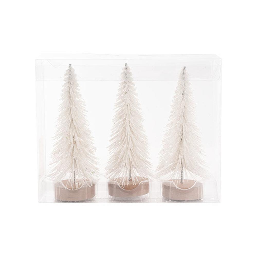 Nylora Mini Christmas Tree Pack 3 White (7x15x19cmH) - House of Hyne