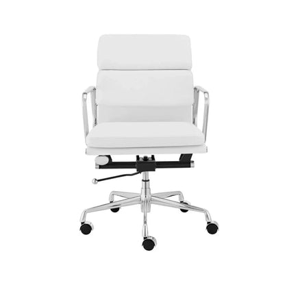 Xandro Low Back Office Chair - White Leather-houseofhyn