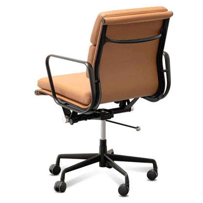 Verix Low Back Office Chair - Saddle Tan in Black Frame-houseofhyne