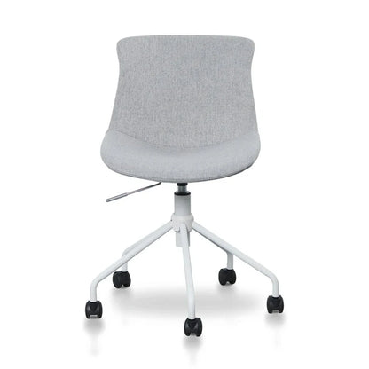 Fraxil Office Bar Chair - Light Grey with White Base-houseofhyne