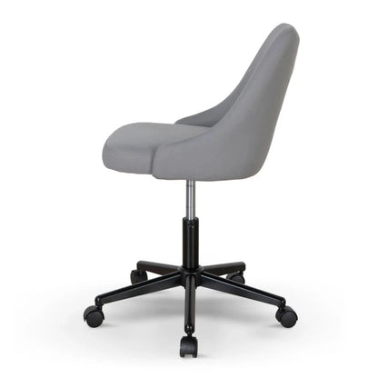 Nyral Grey Fabric Office Chair - Black Base-houseofhyne