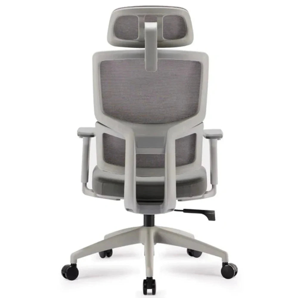 Xylox Mesh Ergonomic Office Chair with Headrest - Grey-houseofhyne