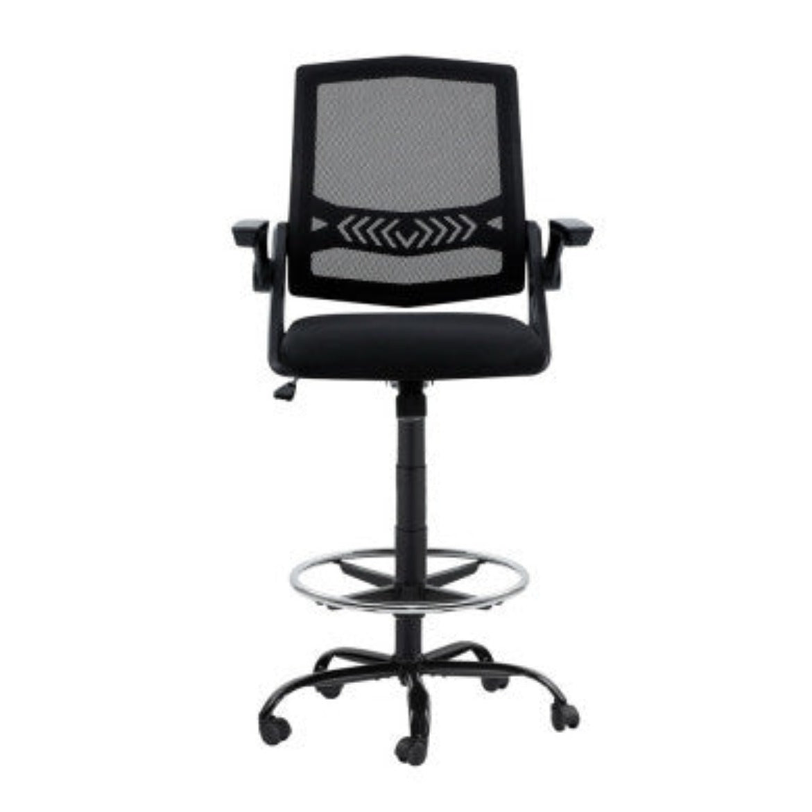 Artiss Office Chair Drafting Stool Mesh Chairs Black