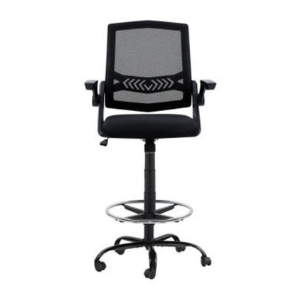 Artiss Office Chair Drafting Stool Mesh Chairs Black