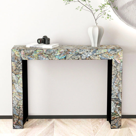 Pearl Hand Made Xarxos Stone Hedge Mother Console Table - House of Hye