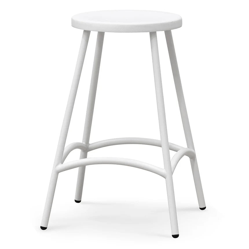 Quasarian 65cm Barstool - White - House of Hyne