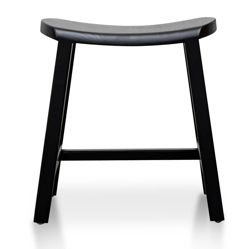 Quasarian Wooden Low Stool 45cm - Black - House f Hyne