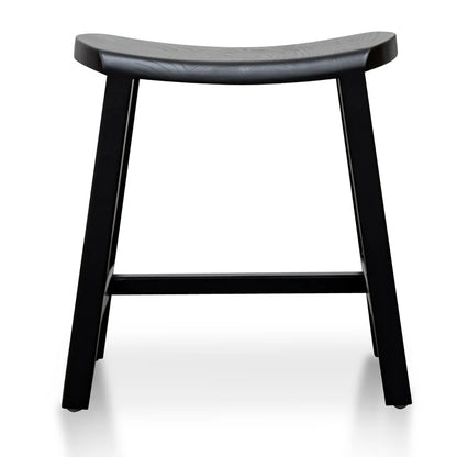 Quasarian Wooden Low Stool 45cm - Black - House f Hyne