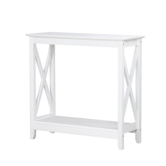 Quorath Coastal Console Table in White - House of Hyne