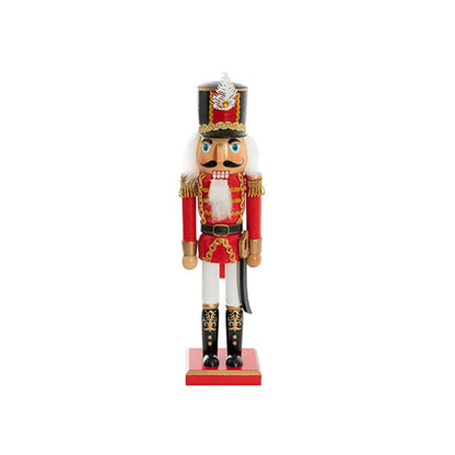 Quorax Traditional Nutcracker w Sword Red (36cmH) - House of Hyne