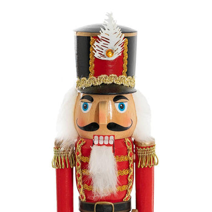 Quorax Traditional Nutcracker w Sword Red (36cmH) - House of Hyne