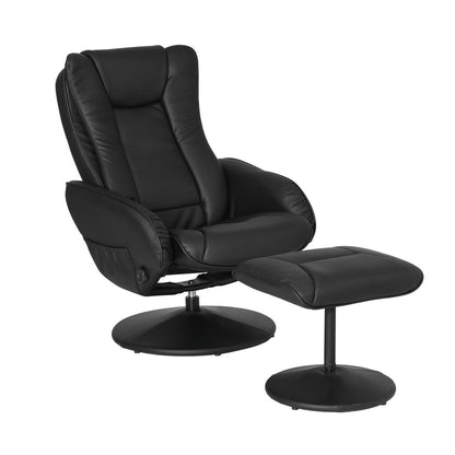 Qelnor Artiss Recliner Chair Ottoman Heated Massage Black-houseofhyne