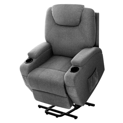 Zorlon Artiss Recliner Chair Lift Assist Heated Massage Chair Velvet Milio-houseofhyne