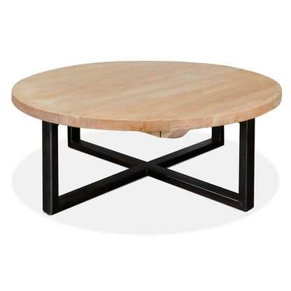 Xylara Reclaimed 100cm Round Coffee Table - House of Hyne