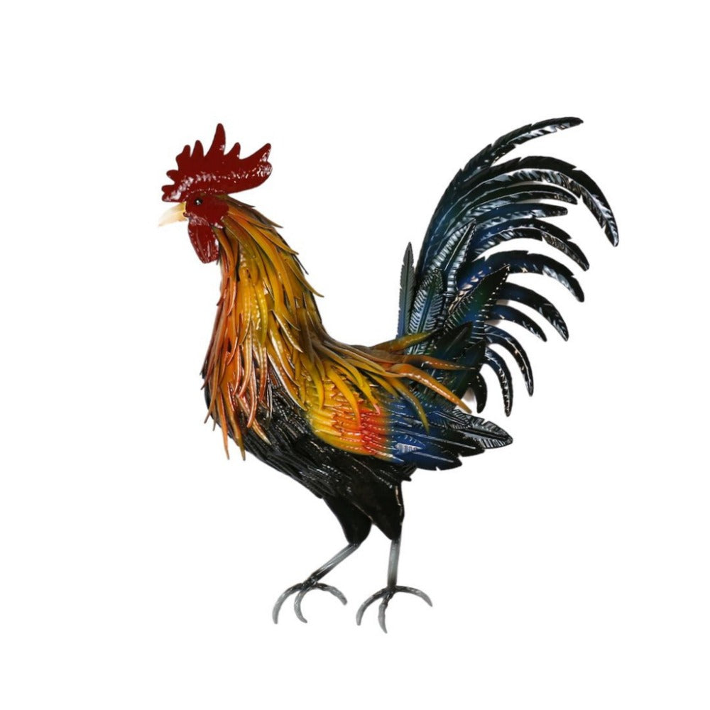 Rustic Rooster Wall  Hand-Painted Decor