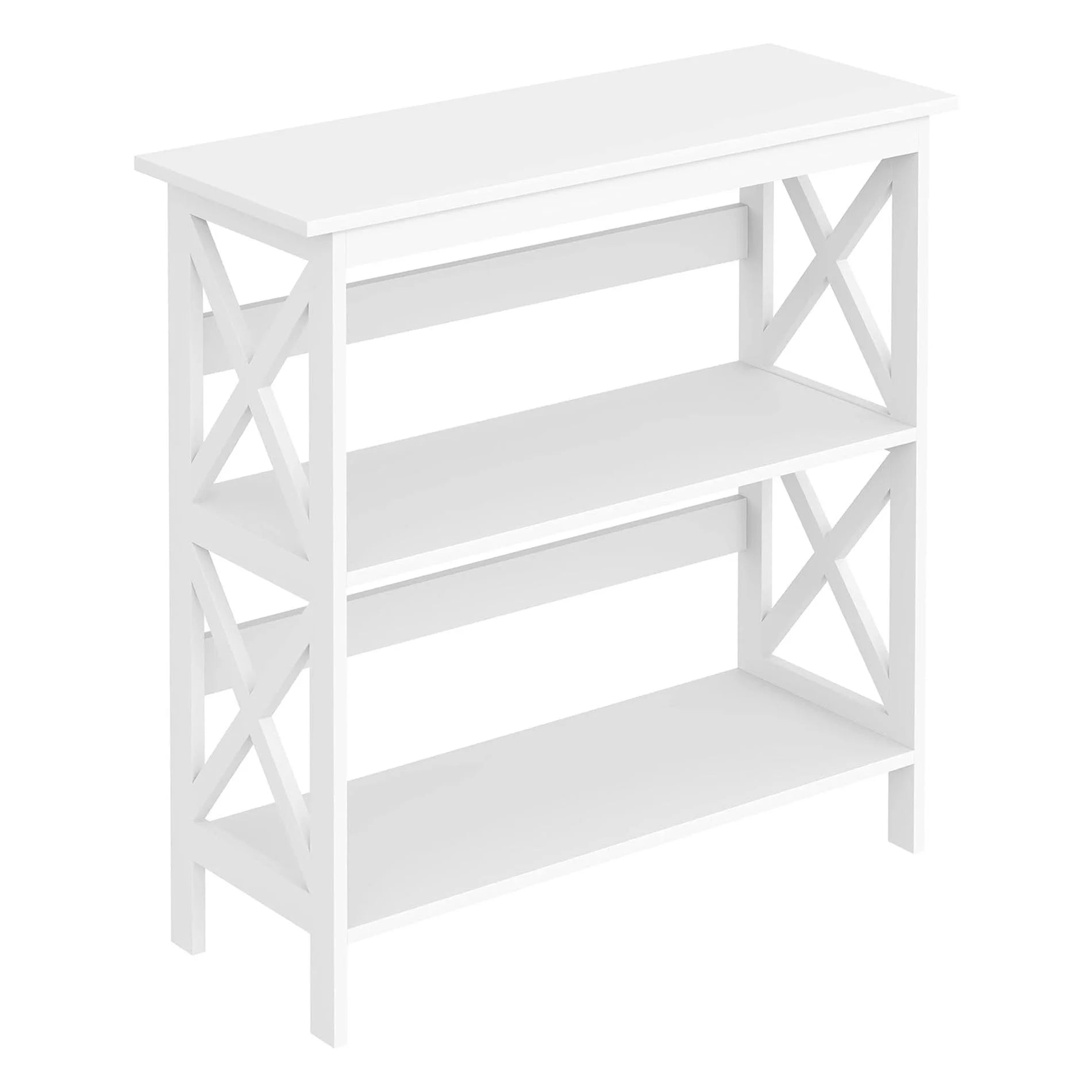 Zylora Bella 3 Tier Bookcase in White-houseofhyne