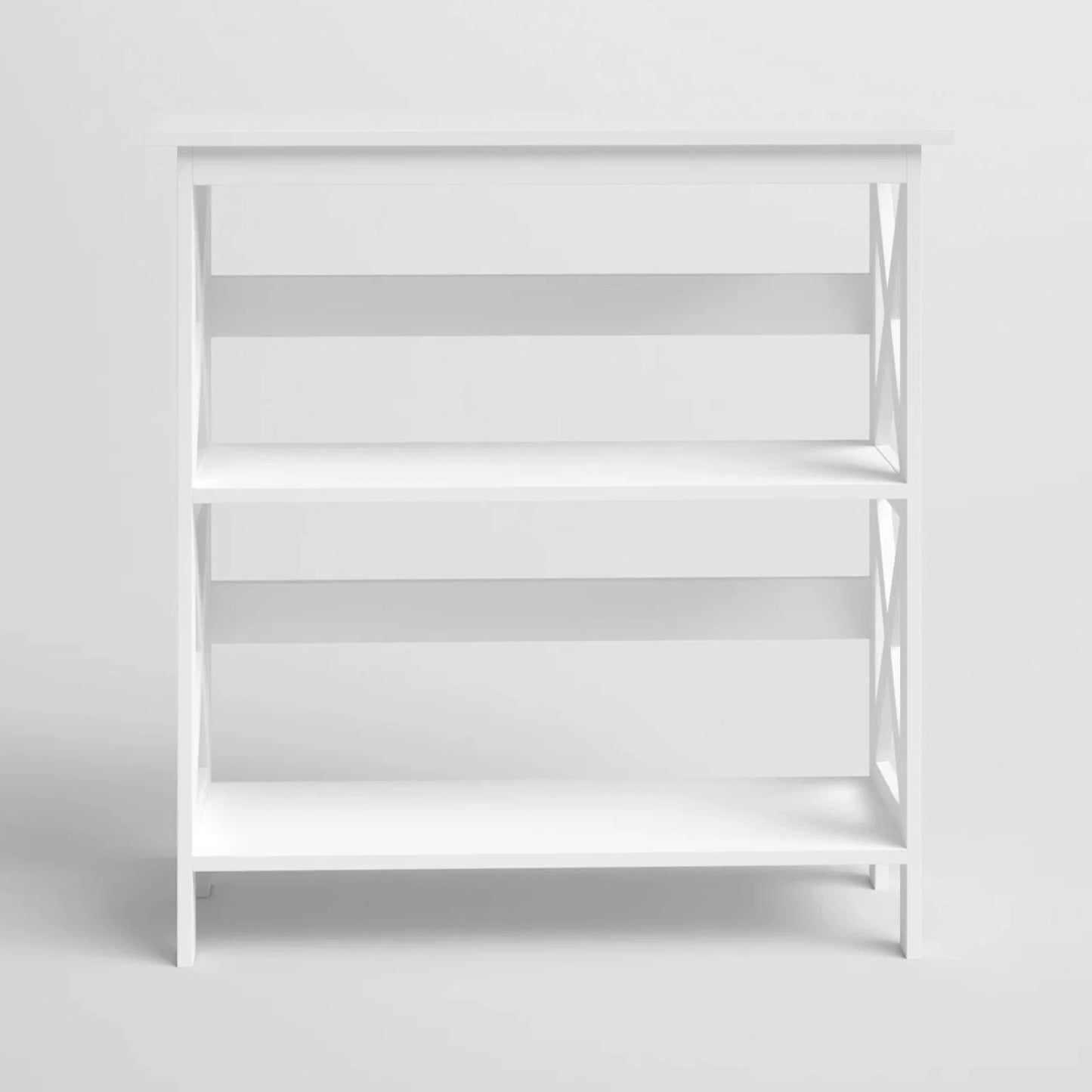 Zylora Bella 3 Tier Bookcase in White-houseofhyne