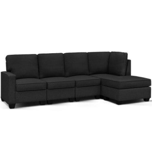 Artiss Modular Sofa Chaise Set 5-seater Dark Grey - House of Hyne