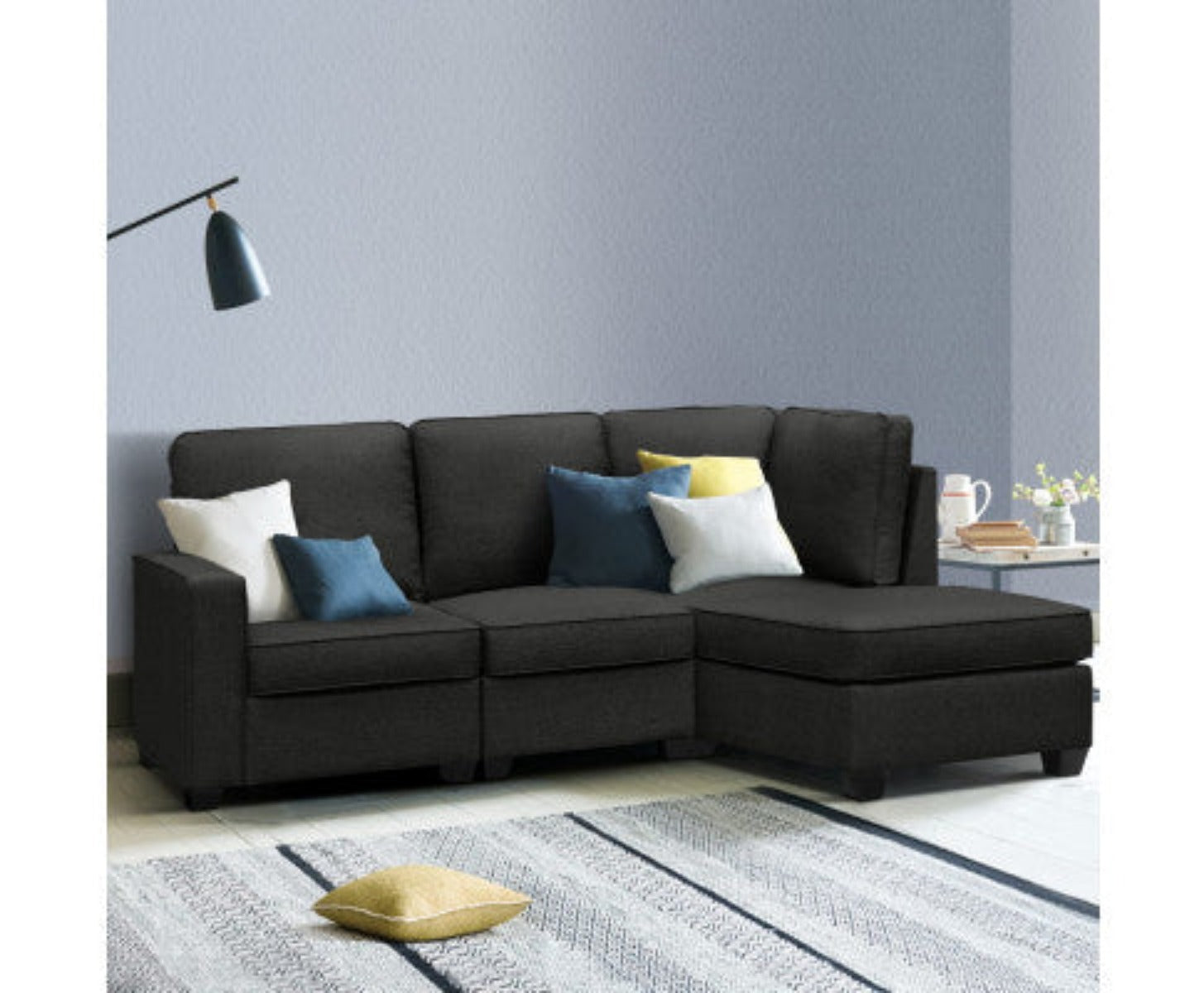 Artiss Modular Sofa Chaise Set 4-seater Dark Grey - House of Hyne