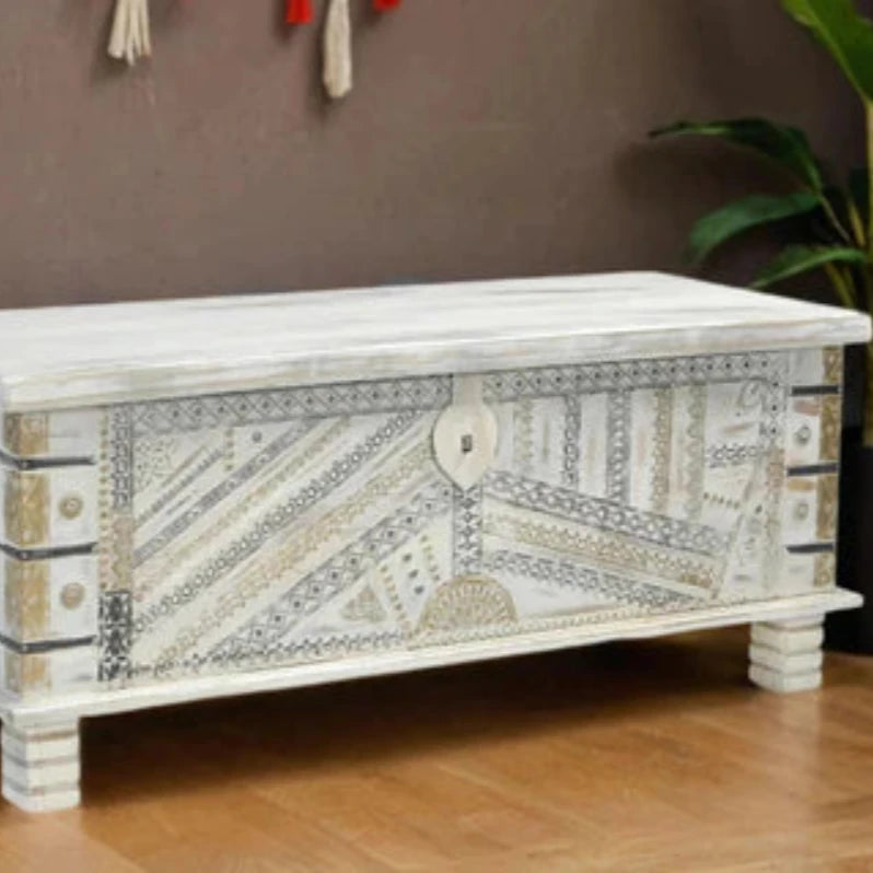 Zylox Eclectic Hand-Made Coffee Table with Storage- HouseofHyne