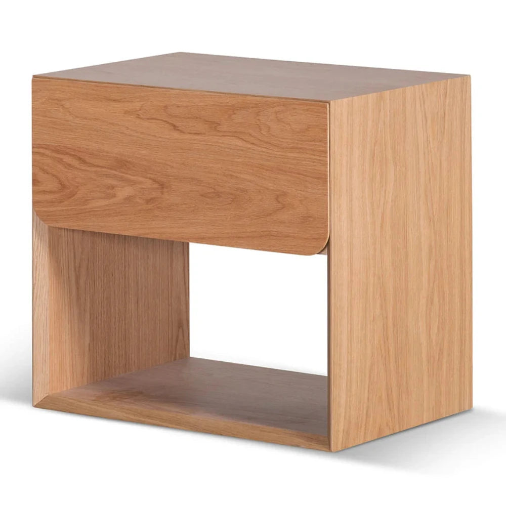 Qenlak Oak Bedside Table - Natural-houseofhyne