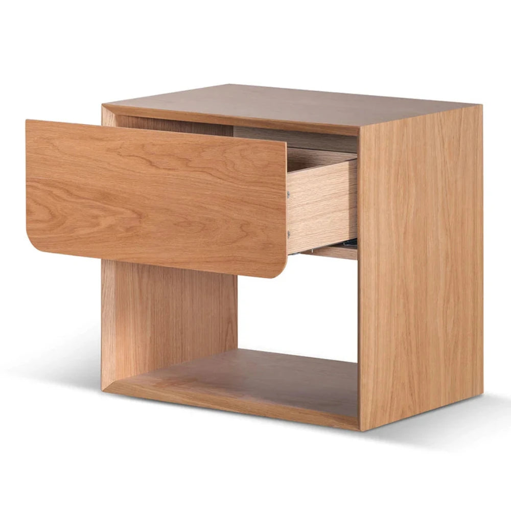 Qenlak Oak Bedside Table - Natural-houseofhyne