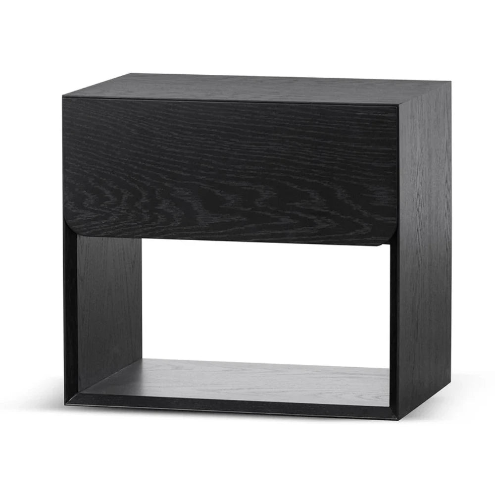 Yornex Oak Bedside Table - Black-houseofhyne