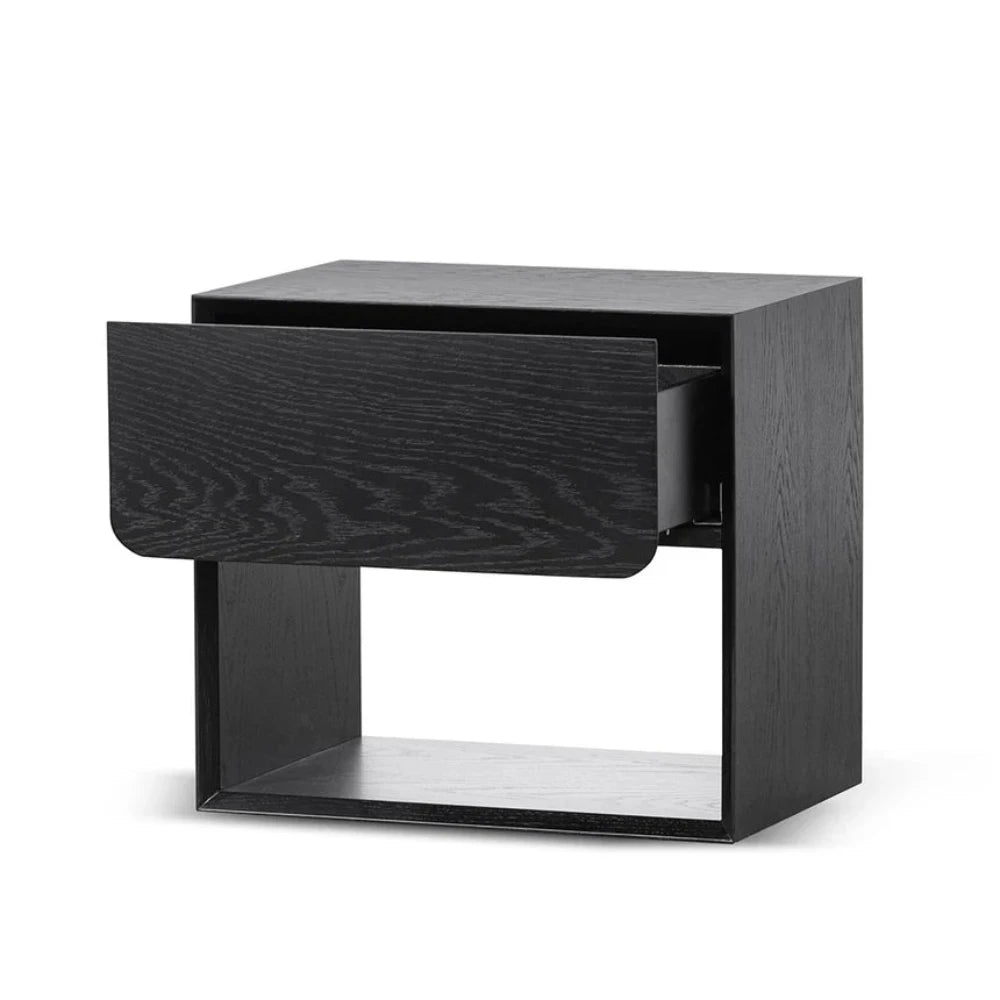 Yornex Oak Bedside Table - Black-houseofhyne