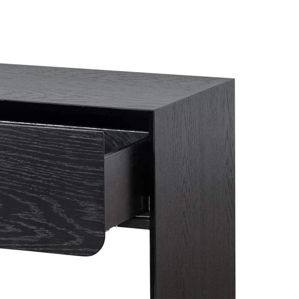 Yornex Oak Bedside Table - Black-houseofhyne