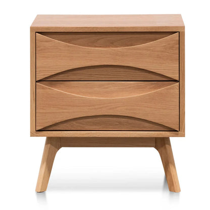 Tronix 2 Drawer Bedside Table - Natural-houseofhyne