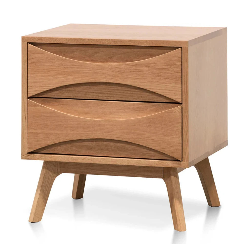 Tronix 2 Drawer Bedside Table - Natural-houseofhyne