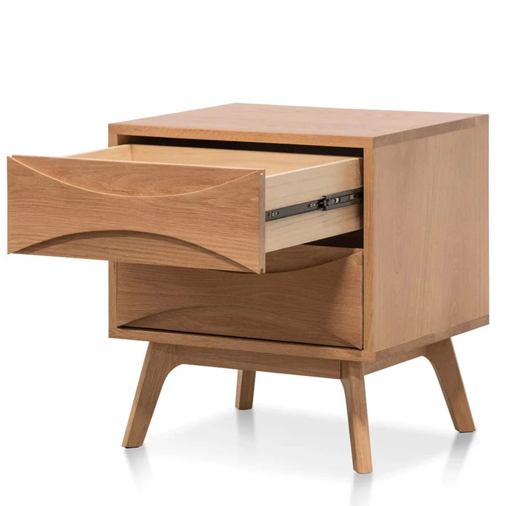 Tronix 2 Drawer Bedside Table - Natural-houseofhyne