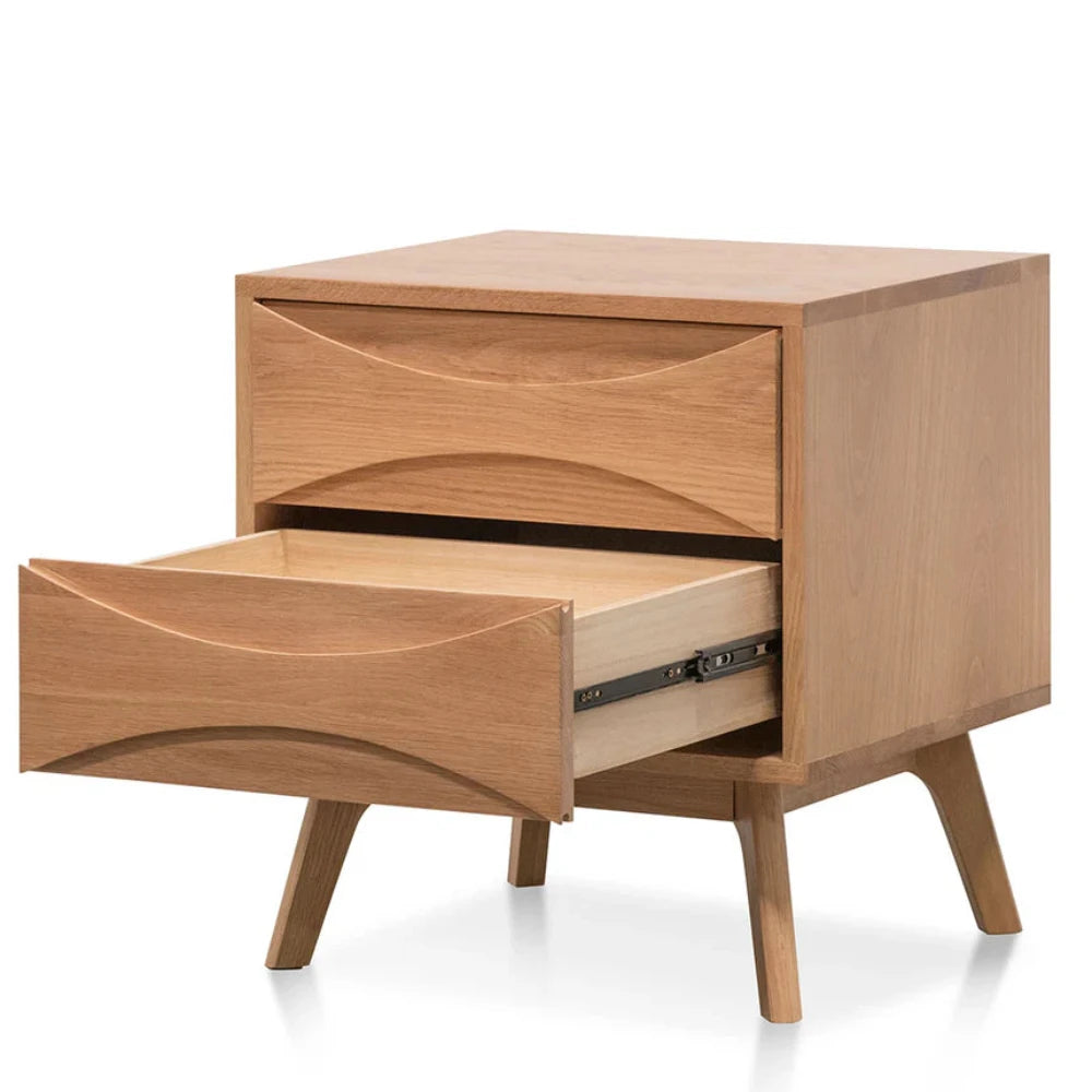 Tronix 2 Drawer Bedside Table - Natural-houseofhyne