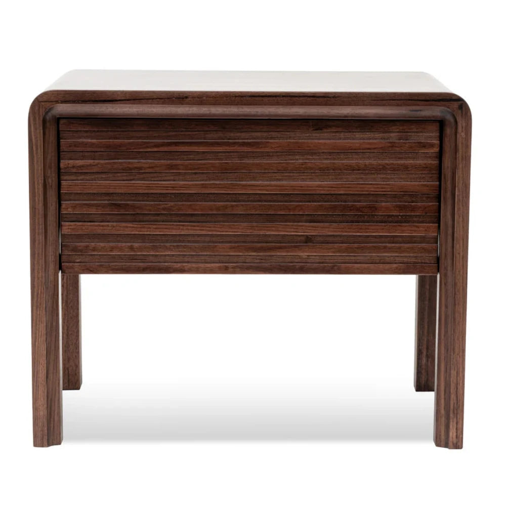 Tronix Single Drawer Bedside Table - Walnut-houseofhyne