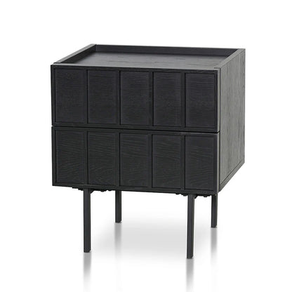 Xylox Bedside Table - Full Black