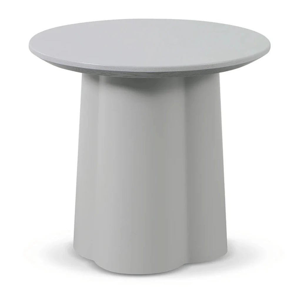 Ograth Round Side Table - Light Grey-houseofhyne