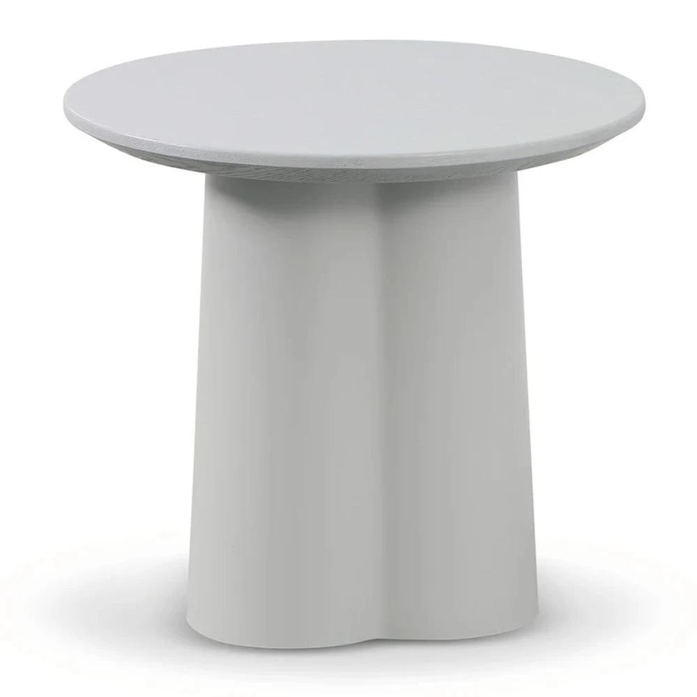 Ograth Round Side Table - Light Grey-houseofhyne