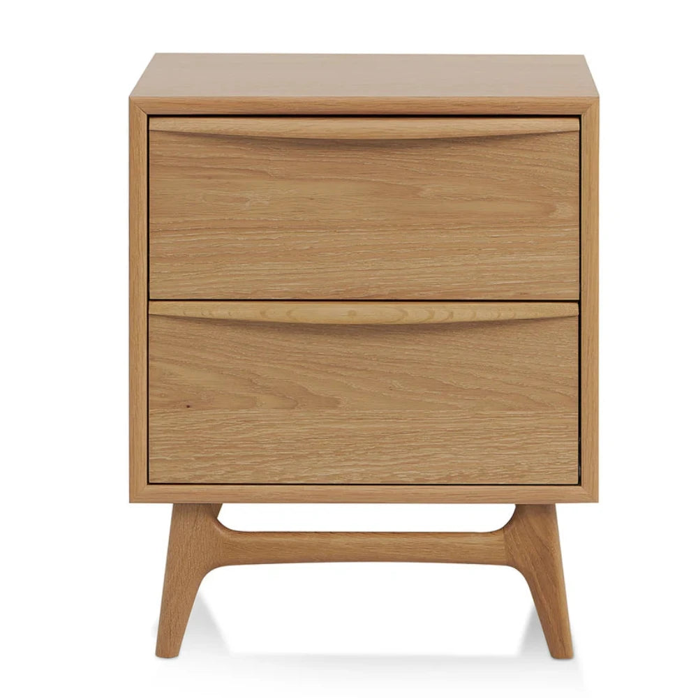 Talvix 2 Drawer Bedside Table - Natural Oak-houseofhyne