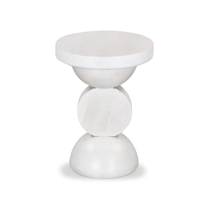 Xyrnex 38cm Round Side Table - Cafe White-houseofhyne