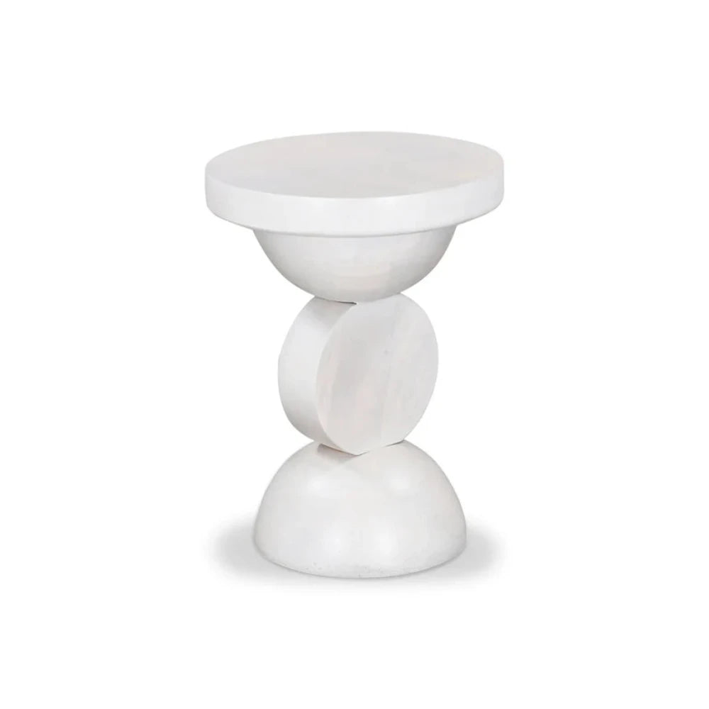 Xyrnex 38cm Round Side Table - Cafe White-houseofhyne