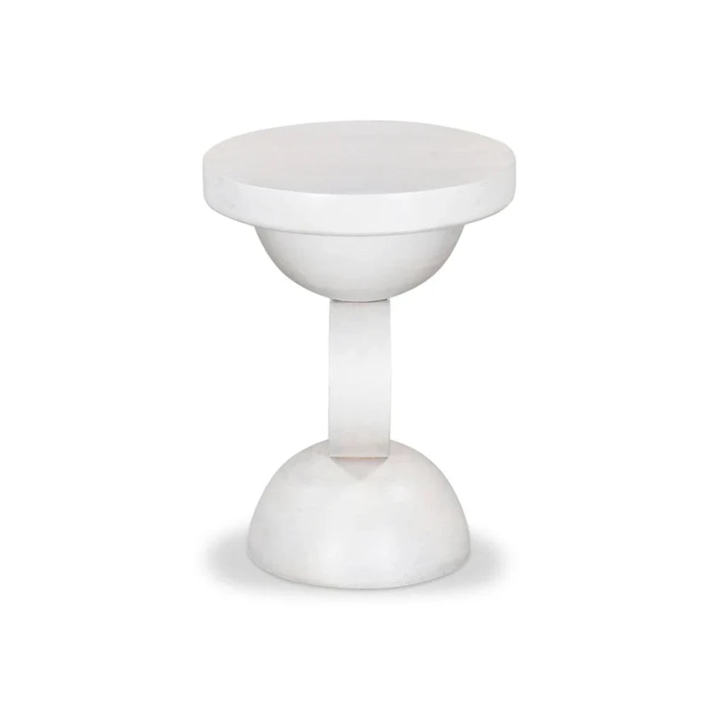 Xyrnex 38cm Round Side Table - Cafe White-houseofhyne