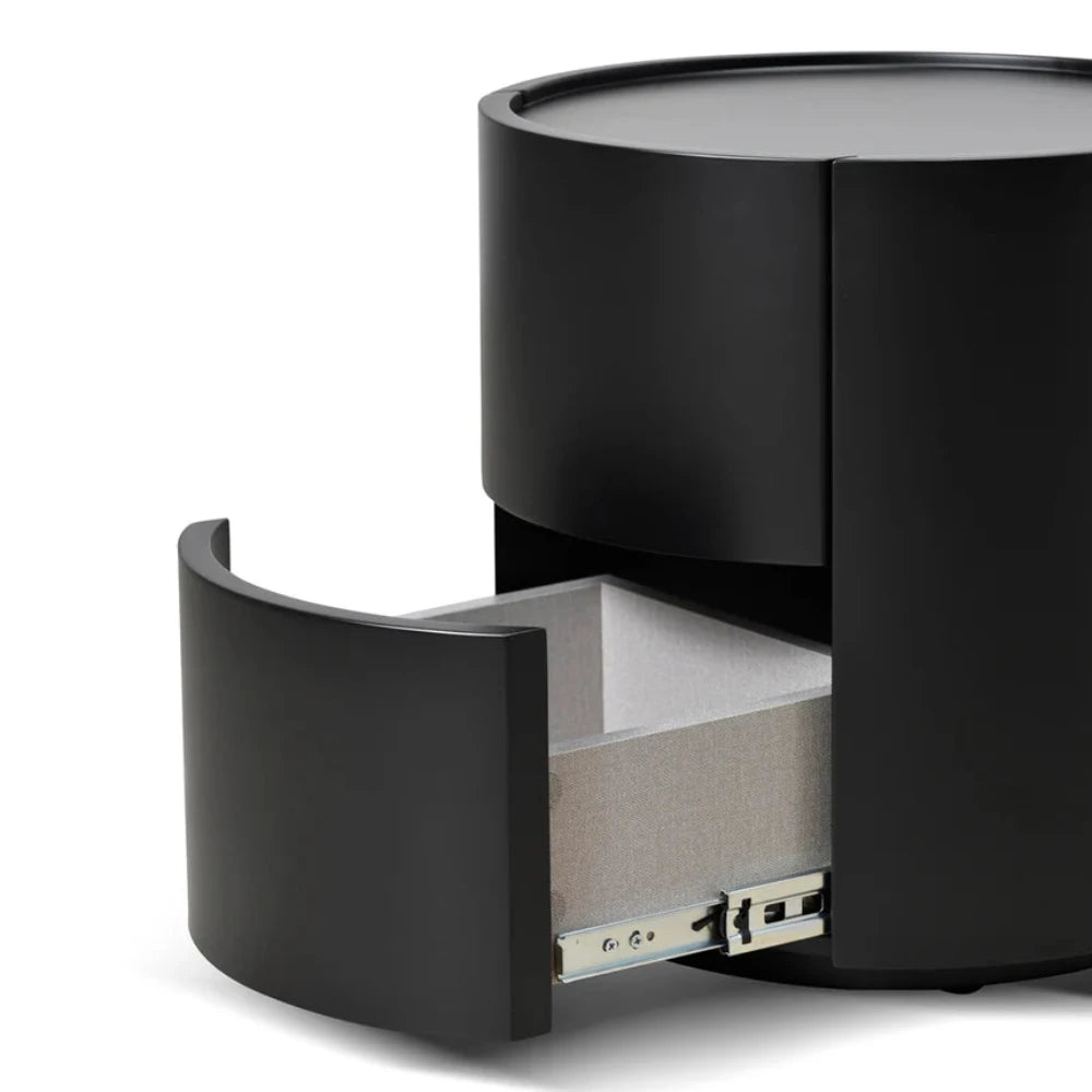 Rylox Bedside Table - Full Matte Black-houseofhyne