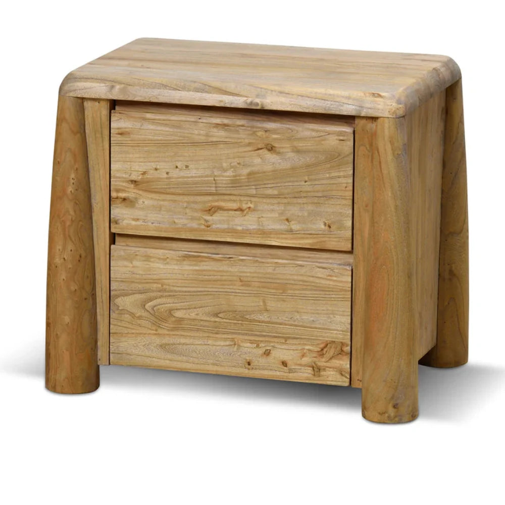 Zarnix 55cm Bedside Table - Natural