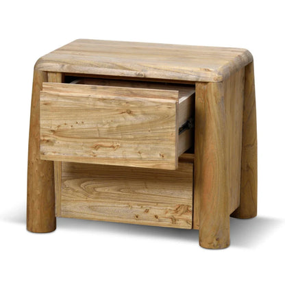 Zarnix 55cm Bedside Table - Natural