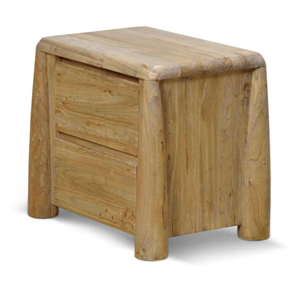 Zarnix 55cm Bedside Table - Natural