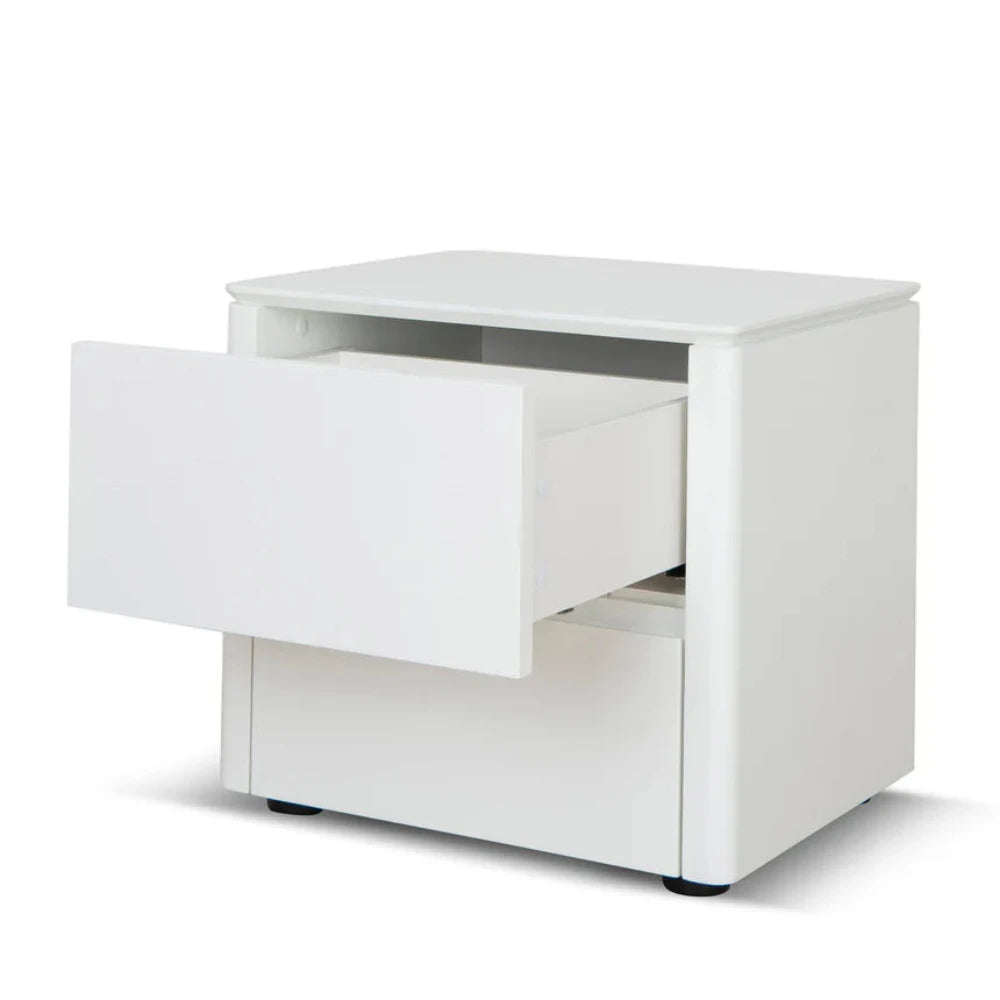 Bravon Bedside Table - White Oak Veneer-houseofhyne