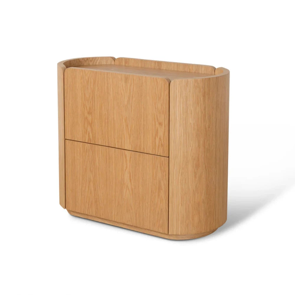 Nexor 60cm Bedside Table - Natural Oak-houseofhyne