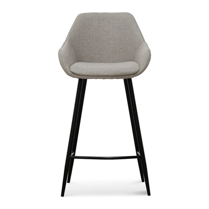 Stellarian 68cm Fabric Bar Stool - Beige - (Set of 2) - House of Hyne