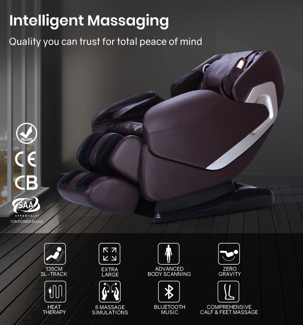 Stellarian FORTIA Electric Massage Chair Zero Gravity Heating Kneading Recliner Full Body Shiatsu Massager - House of Hyne